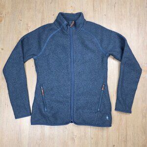 Smartwool Women's Hudson Trail Jacket Wool Full Zip Twilight Blue M